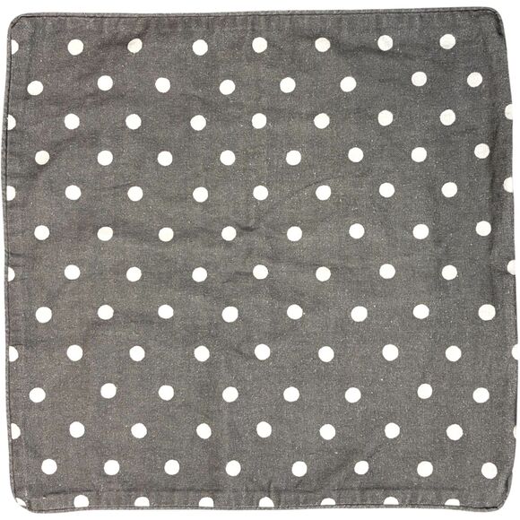 Pottery Barn Other - Pottery Barn Caci Dot Gray Linen Cotton Blend Square Pillow Cover 20x20" Square